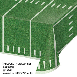 Football Field Plastic Tablecover 54" x 102" Party Decoration