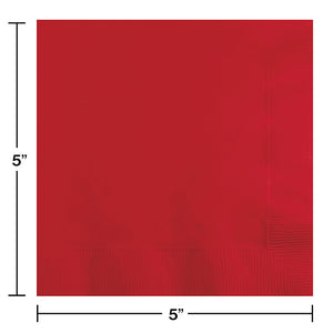 Classic Red Beverage Napkins, 20 ct Party Decoration