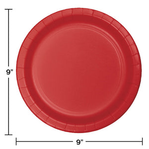 Classic Red Paper Plates, 8 ct Party Decoration