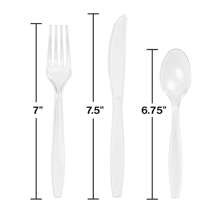 Clear Assorted Cutlery Clear, 18 ct Party Decoration