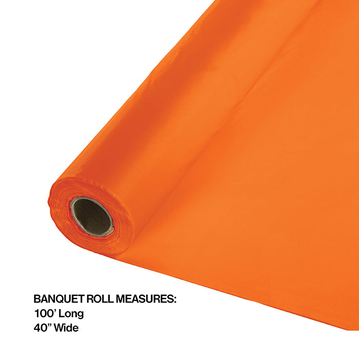 Sunkissed Orange Banquet Roll 40" X 100' Party Decoration