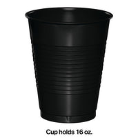 Black Plastic Cups, 20 ct Party Decoration