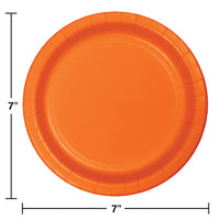 Sunkissed Orange Dessert Plates, 24 ct Party Decoration