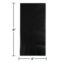 Black Velvet Dinner Napkins 2Ply 1/8Fld 100/Pkg