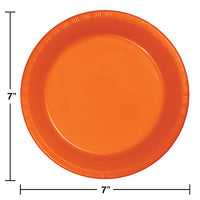 Sunkissed Orange Plastic Dessert Plates, 20 ct Party Decoration