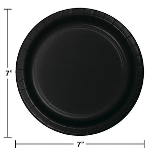 Black Dessert Plates, 24 ct Party Decoration