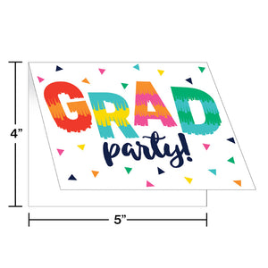 Fiesta Fun Grad Invitation, Foldover 8ct Party Decoration
