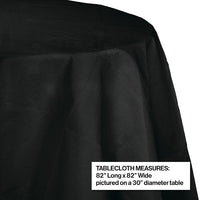 Black Velvet Round Polylined TIssue Tablecover, 82