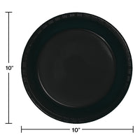 Black Plastic Banquet Plates, 20 ct