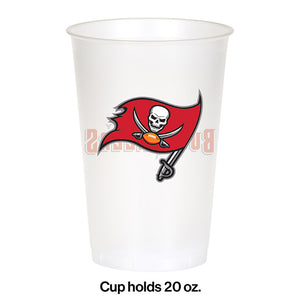 Tampa Bay Buccaneers Plastic Cup, 20Oz, 8 ct Party Decoration