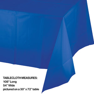 Cobalt Plastic Tablecover 54" X 108" Party Decoration