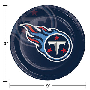 Tennessee Titans Paper Plates, 8 ct Party Decoration