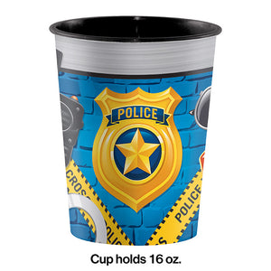 Police Party Plastic Keepsake Cup 16 Oz. Party Decoration