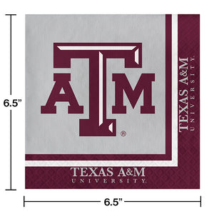 Texas A And M University Napkins, 20 ct Party Decoration