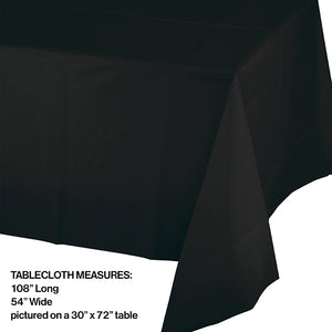 Black Velvet Tablecover Plastic 54" X 108" Party Decoration