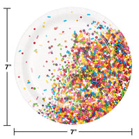 Confetti Sprinkles Dessert Plates, 8 ct Party Decoration