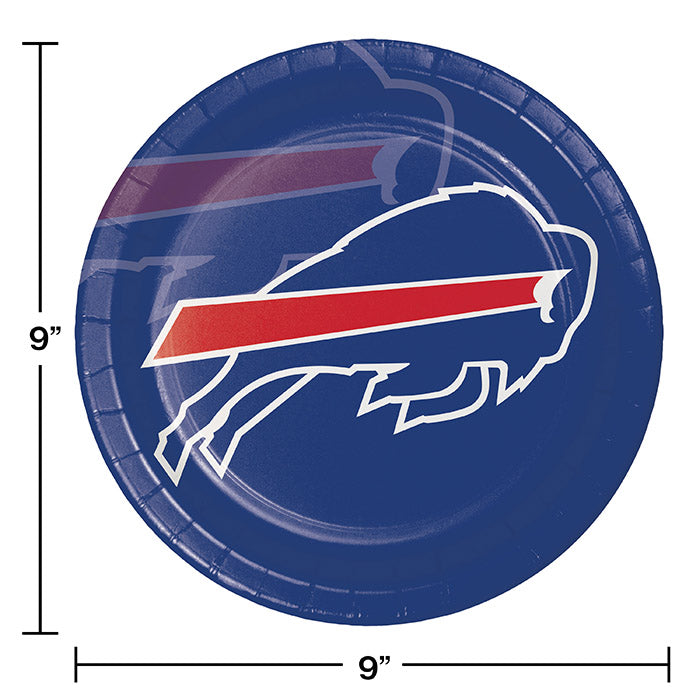 Buffalo Bills Paper Plates, 8 ct Party Decoration