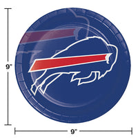 Buffalo Bills Paper Plates, 8 ct Party Decoration