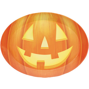 Halloween Plastic Tray, 10 X 14 Oval, Pumpkin by Creative Converting
