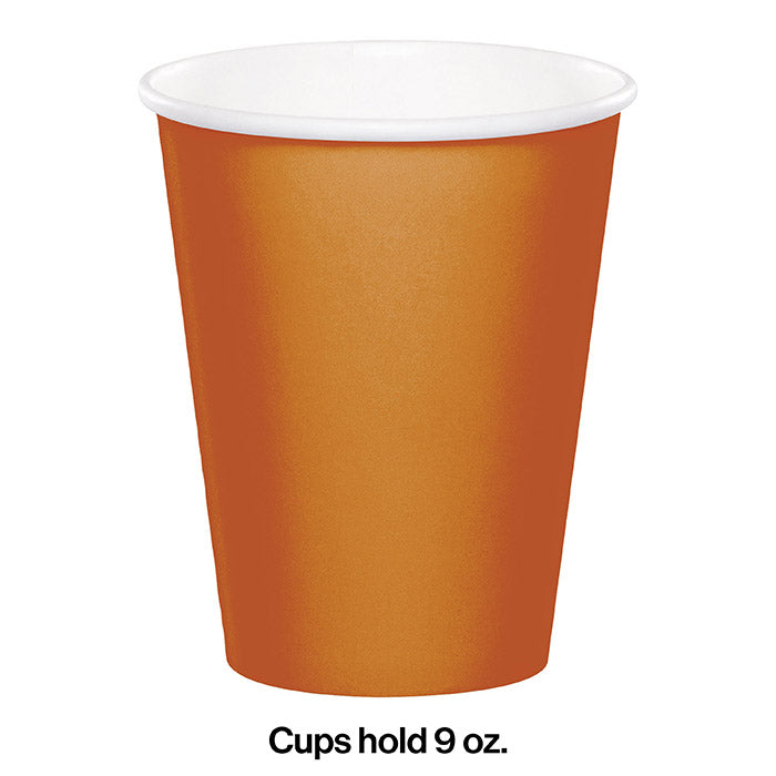 Pumpkin Spice Hot/Cold Paper Paper Cups 9 Oz., 24 ct Party Decoration