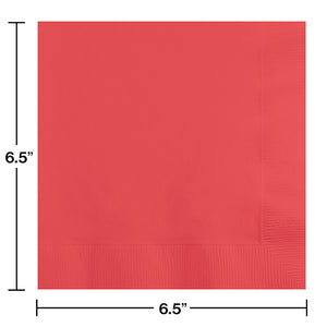 Coral Luncheon Napkin 3Ply, 50 ct Party Decoration