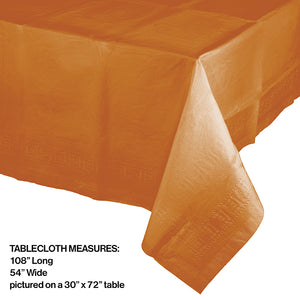 Pumpkin Spice Tablecover 54"X 108" Polylined Tissue Party Decoration