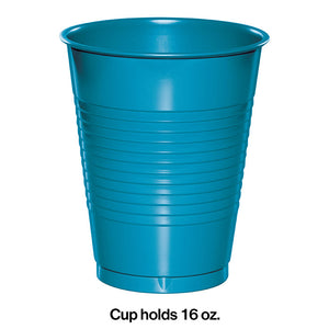 Turquoise Blue Plastic Cups, 20 ct Party Decoration