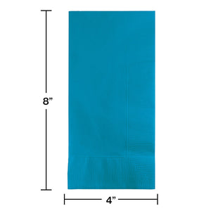 Turquoise Dinner Napkins 2Ply 1/8Fld, 50 ct Party Decoration