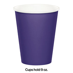 Purple Hot/Cold Paper Paper Cups 9 Oz., 8 ct Party Decoration