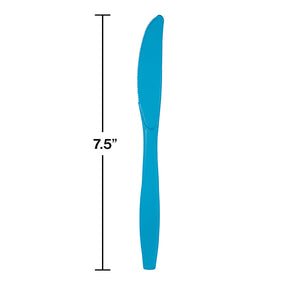 Turquoise Blue Plastic Knives, 24 ct Party Decoration