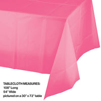 Candy Pink Tablecover Plastic 54