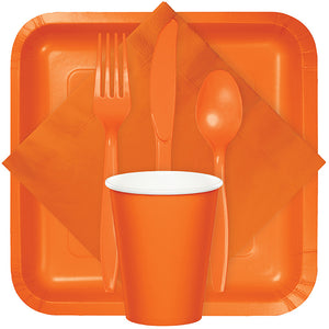 Sunkissed Orange Plastic Spoons, 24 ct Party Supplies