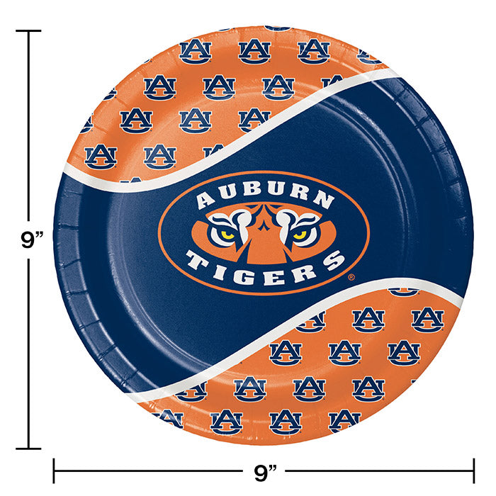 Auburn University Paper Plates, 8 ct Party Decoration