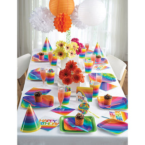 Rainbow Adult Party Hats, 8 ct Party Supplies