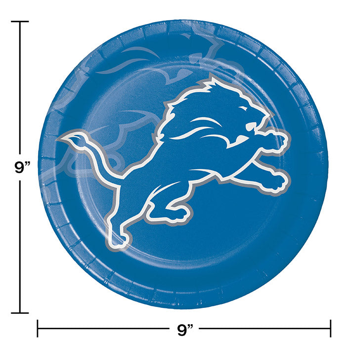 Detroit Lions Paper Plates, 8 ct Party Decoration