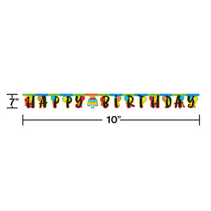 Hoppin' Birthday Cake Jointed Banner Lg Party Decoration