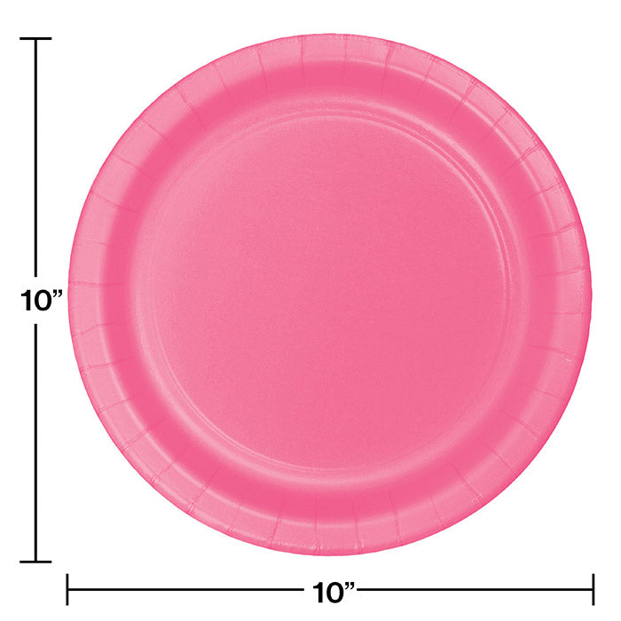 Candy Pink Banquet Plates, 24 ct