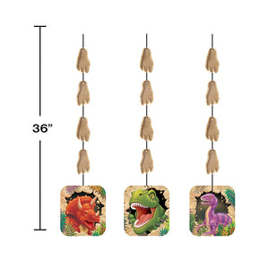 Dinosaur Hanging Cutouts, 3 ct Party Decoration