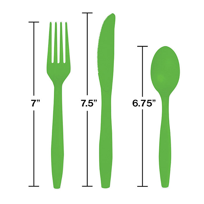 Fresh Lime Green Assorted Cutlery, 18 ct Party Decoration