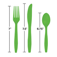 Fresh Lime Green Assorted Cutlery, 18 ct Party Decoration
