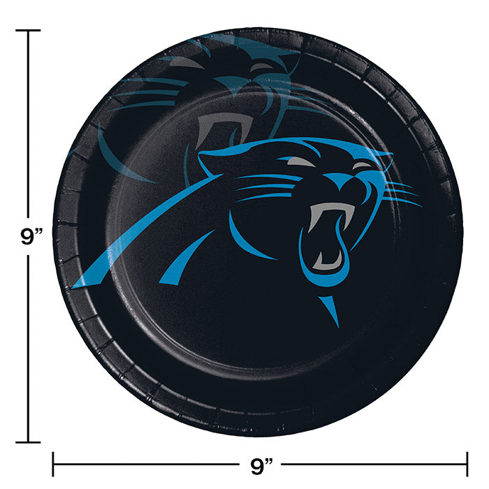 Carolina Panther Paper Plates, 8 ct Party Decoration