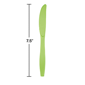 Fresh Lime Green Plastic Knives, 24 ct Party Decoration