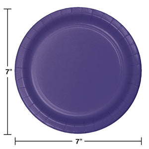 Purple Dessert Plates, 24 ct Party Decoration