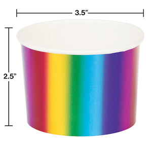 Rainbow Foil Treat Cups, 6 ct Party Decoration