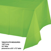 Fresh Lime Plastic Tablecover 54