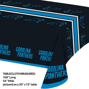 Carolina Panther Plastic Table Cover, 54" x 102" Party Decoration
