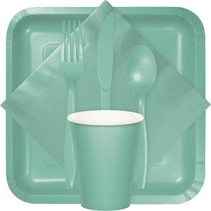 Fresh Mint Green Assorted Plastic Cutlery, 24 ct Party Supplies