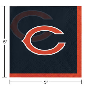 Chicago Bears Beverage Napkins, 16 ct Party Decoration