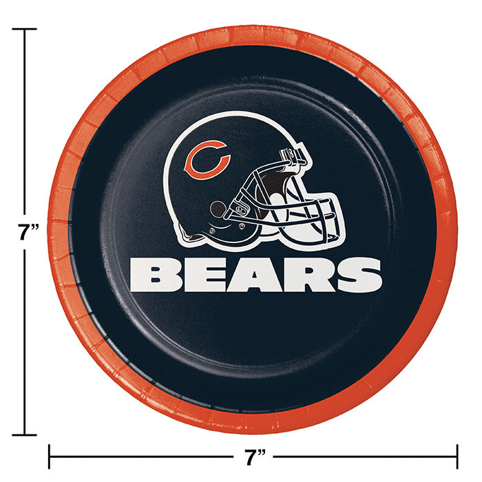 Chicago Bears Dessert Plates, 8 ct Party Decoration