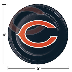 Chicago Bears Paper Plates, 8 ct Party Decoration